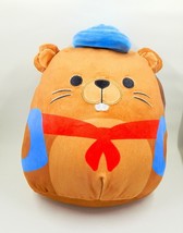 Squishmallow Chip The Beaver Plush Back To School Blue Backpack 8&quot; - £15.81 GBP