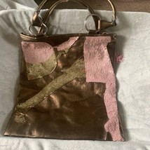 Vintage Transversion Copper Pink Sequin Leg &amp; Purse Motif  Tote Bag - £17.19 GBP