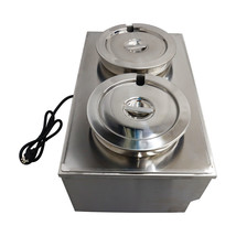 110V 2-Pan Commercial Bain-Marie Buffet Food Warmer Steam Table, 9*8.7in... - $258.64