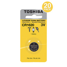 Toshiba CR1620 Battery 3V Lithium Coin Cell 1620 Batteries (20 Count) - £18.68 GBP