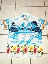 Kennington Hawaiian Short Sleeve Button Front Shirt Mens Size L 100% Pol... - £7.77 GBP