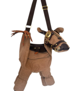 Brown Horse Shaped Canvas Bag Crossbody Purse Tote Single Adjustable Strap - $47.13 CAD