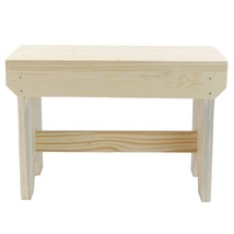 Small Wooden Pine Stool Rustic Shabby chic rectangle seat Step - £26.45 GBP