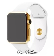 24K Gold Plated 42MM Apple Watch SERIES 3 with White Sport Band GPS+CELL... - £597.89 GBP