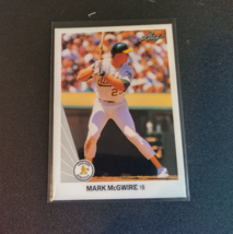 1990 Leaf Mark Mcgwire Baseball Card Oakland Athletics #62 St Louis Cardinals - £3.10 GBP