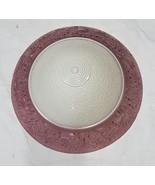 Vintage Art Deco Cream Pink Glass Round Hanging Ceiling Light  Shade  9 ... - €33,87 EUR