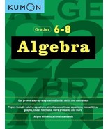 Kumon Algebra-Grades 6-8 (Kumon Middle School Math Workbooks) (Kumon Mat... - $149.08 MXN