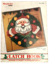 Wonderart Latch Hook Santa 22" Round #4681 by Caron - $12.86