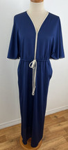 Vintage Vanity Fair Women&#39;s M Loungewear Robe Nightgown Blue Dupont Nylo... - £18.68 GBP