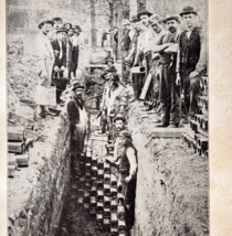 1910 Subway Being Laid Without Concrete Bottom Telephone History Print F17H - $19.99