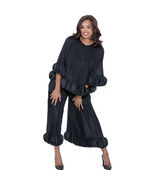 Divine  Casuals   Statement Pleated Top and Palazzo Pant Duo with Circle... - €101,27 EUR