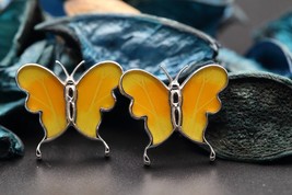 Navia Jewelry Butterfly Wings Phoebis philea Cufflinks HNCU-2Y - £67.85 GBP