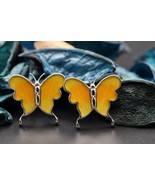 Navia Jewelry Butterfly Wings Phoebis philea Cufflinks HNCU-2Y - £66.83 GBP