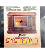 Zenith System 3 Television 1980 Advertisement Vintage Tri Focus DWEE26 - $41.12 CAD