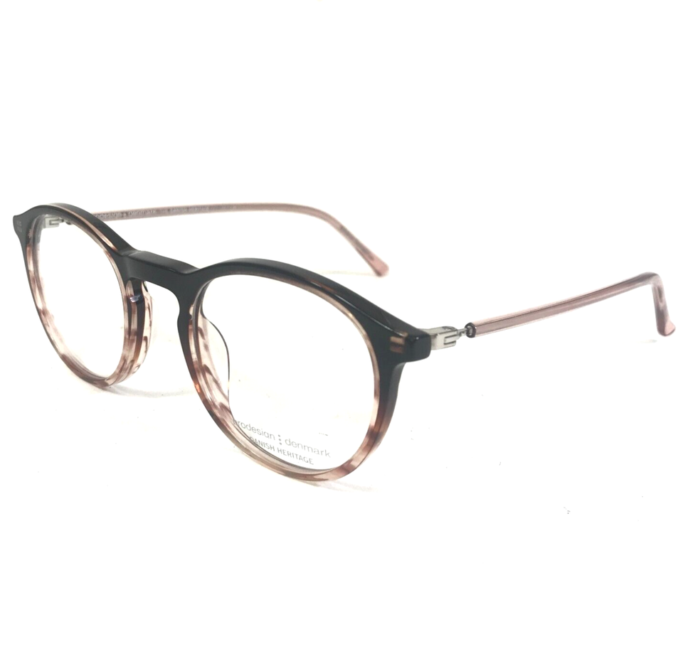 Prodesign Eyeglasses Frames 4773 c.4942 Brown Clear Pink Round 46-20-140 - $98.99
