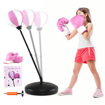 Kids Adjustable Stand Punching Bag Toy Set with Boxing Glove and Base-Pi... - $1,911.92 MXN