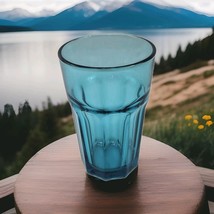 IKEA POKAL Paneled Teal-Colored Glass Tumbler ONE Made In Russia 17278 - $12.16
