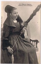 Postcard Fileuse de Pontivy Costumes Of Bretagne Young Lady Spinning Wool - £5.47 GBP