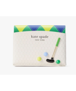 Kate Spade Tee Time Golf Ball Textured Leather Card Case Wallet ~NWT~ - $2,645.41 MXN