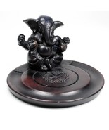 GANESHA INCENSE BURNER 4&quot; Hindu Elephant God Resin Statue NEW Plate Gane... - $283.79 MXN