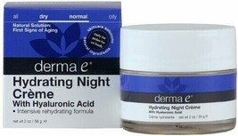 Derma E Skin Care Hyaluronic Acid Night Crème Intensive Rehydrating Formula 2... - £23.22 GBP