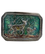 Great American Buckle Co. Enameled Metal Deer Belt Buckle Serial Number ... - £5.32 GBP