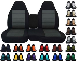 Front Set Car seat covers Fits Chevy S10 truck 94-04 60/40 W/ Console  25 Colors - £76.05 GBP