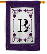 Classic B Initial House Flag Simply Beauty 28 X40 Double-Sided Banner - $36.97