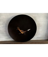 Vtg Couroc Of Monterey Utility Dish Road runner Inlaid Design Black Gold... - $15.57