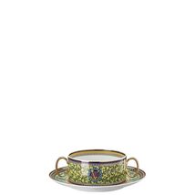 Rosenthal Versace Barocco Mosaic Creamsoup Cup &amp; Saucer - $385.00