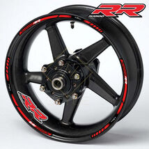 BMW S1000RR Wheel Decals – 16pcs Rim Stickers Kit Red Stripes - $29.99