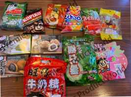 50 pieces Mix Asian Variety Snacks, Japanese, Korean, Chinese, Thai, Taiwanese - £27.59 GBP