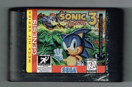 Sega Genesis Sonic The Hedgehog 3 vintage game Cart Only Mega Hit Series - $43.68