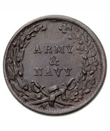 1863 Guerre Civile Token Armée &amp; Marine F-6c/314, Au État - $1,333.66 MXN