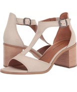 NWOB Lucky Brand Sabeni Nude Block High Heel Sandals Leather - $59.60