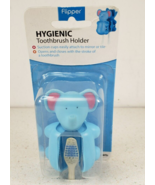 Flipper Animal World Toothbrush Holder - Elephant - Blue Dual Suction Cu... - $19.46