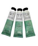 3 Bath &amp; Body Works BREATHE DEEP Aroma Eucalyptus Lavender Hand Cream Lo... - £18.14 GBP