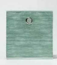 Room Essentials™ ~ 11&quot; Storage Bin ~ Polyester Cube ~ Green Stripe Pattern - $30.00