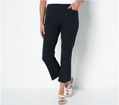 Isaac Mizrahi Live! 24/7 Stretch Bootcut Pant (Pitch Black, Plus 30) A513850 - £16.47 GBP