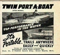 1948 Print Ad Twin-Port-A-Boat Made in Grand Rapids,MIchigan - $8.36