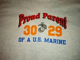 Vintage 1993 &quot;Proud Parent Of A U.S. Marine 30 29&quot; Shirt Made in USA Size Large - £36.28 GBP