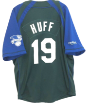 Aubrey Huff #19 Tampa Bay Rays Vintage 90s MLB Sewn Green Blue Nike Jersey M - £45.12 GBP