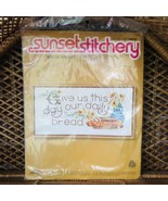 Sunset Stitchery Give Us This Day Kit #2647 Vtg Crewel Embroidery Sunset... - $34.04 CAD