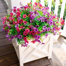 Artificial Fake Outdoor Outside Flowers Plants For Spring Summer Decoration, 12 - £25.21 GBP