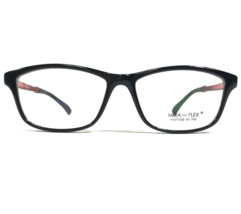 Miraflex Kids Eyeglasses Frames MARCO S.BLACK-RED Square Clear 48-14-128 - £34.76 GBP