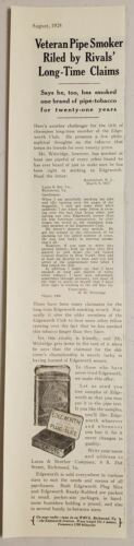 Primary image for 1928 Print Ad Edgeworth Pipe Tobacco & Plug Slices Larus & Broyher Richmond,VA