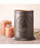 PUNCHED TIN CANDLE WARMER Handmade Accent Light Star Pattern in Kettle B... - $769.30 MXN
