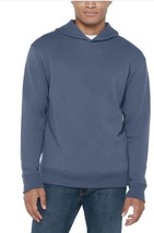 Gap Mens Hoodie Blue Long Sleeves Relaxed Fit Textured Fabric Heavyweight - $42.99