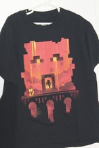 Mojang Jinx Red Creeper Black T Shirt Size Kids Medium - £14.23 GBP