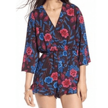 Everly Plum Floral Long Sleeve Romper NWOT L - $27.36